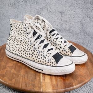 Converse Womens Size 8.5 Spotted Print high Top Shoes